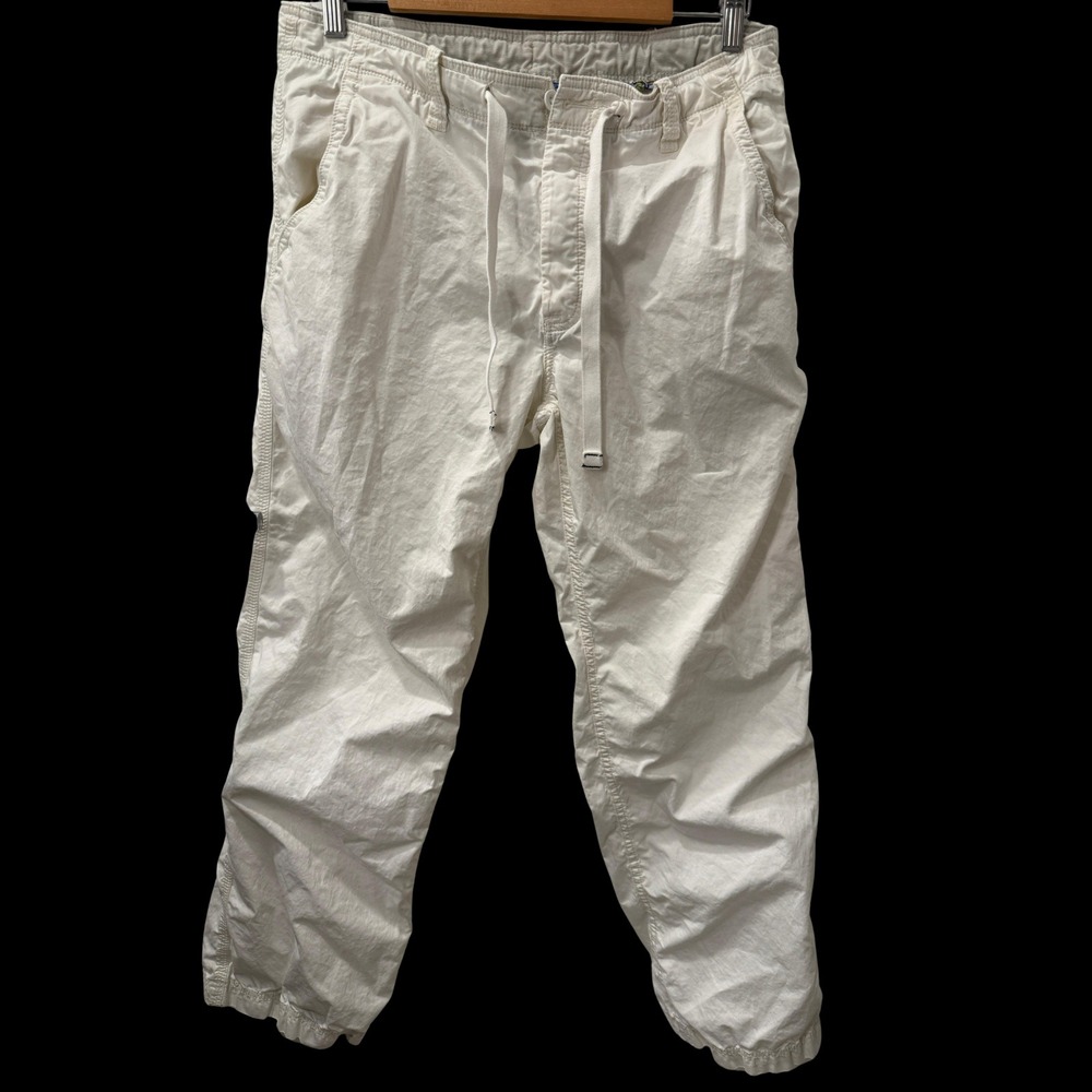Y2K Gap White Drawstring Pants Women's S 100% Cotton 2005 Vintage Streetwear M